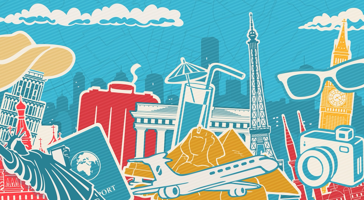 2021级戏剧影视美术设计专业黄怡然&mdash;&mdash;电视包装作品《慢游全世界》