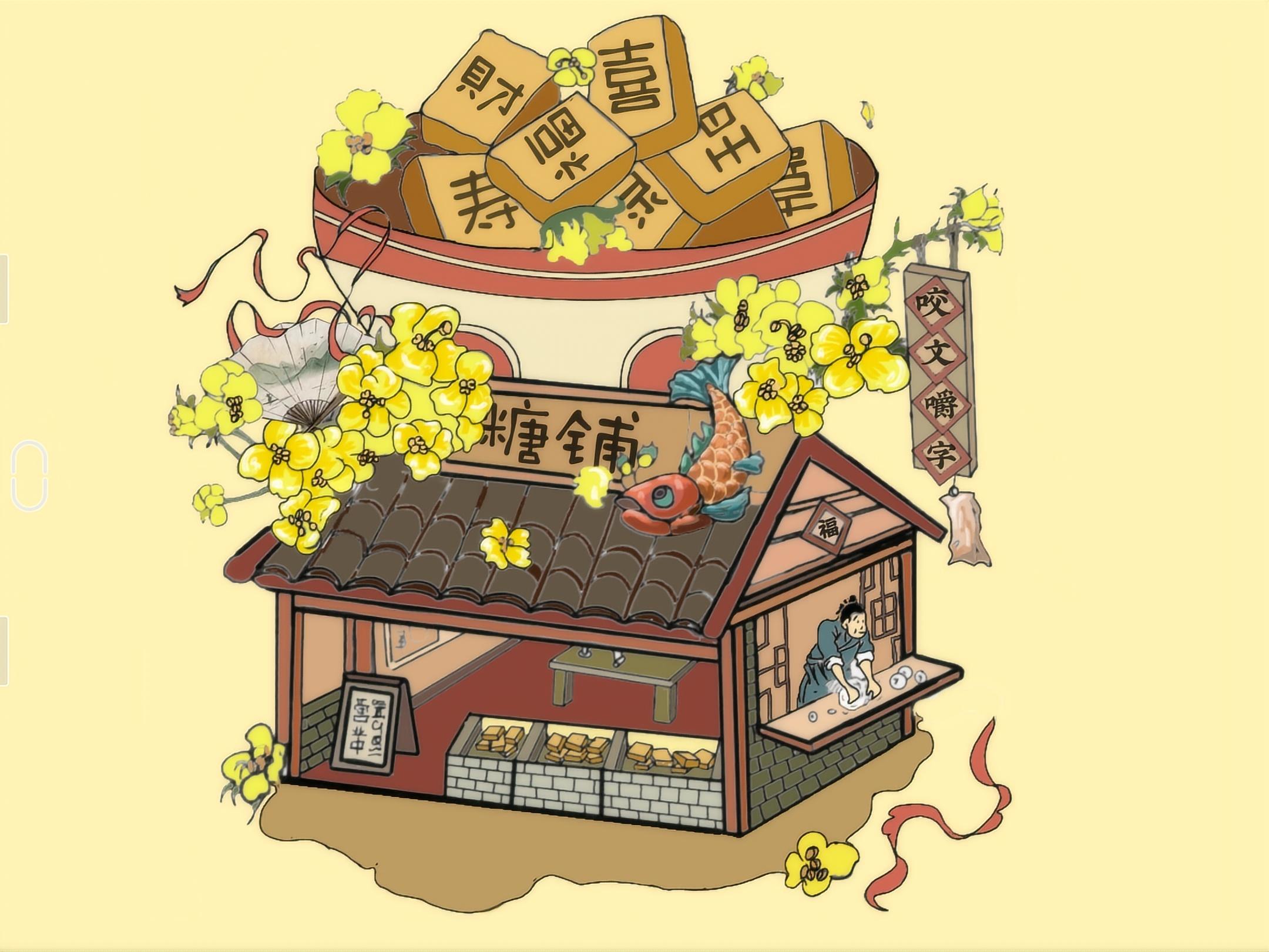 2021级学前教育专业翁业鑫、王敏、陶研、叶诗雨&mdash;&mdash;文创设计作品《咬文嚼字，乡梦启航》